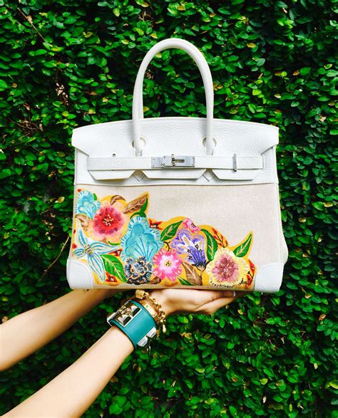 painting on hermes bag|painting on handbags from home.